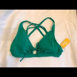 Kona Sol bikini top size M green